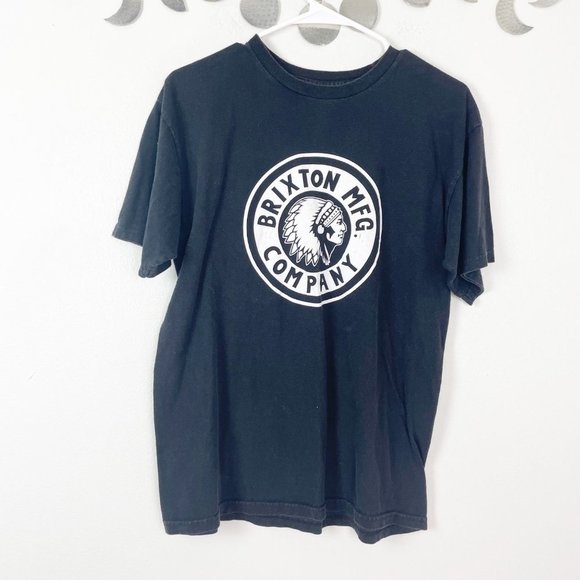 Brixton‎ Men's Sz M Black Graphic Logo T Shirt 'Brixton MFG. Company' Skating - Picture 1 of 4